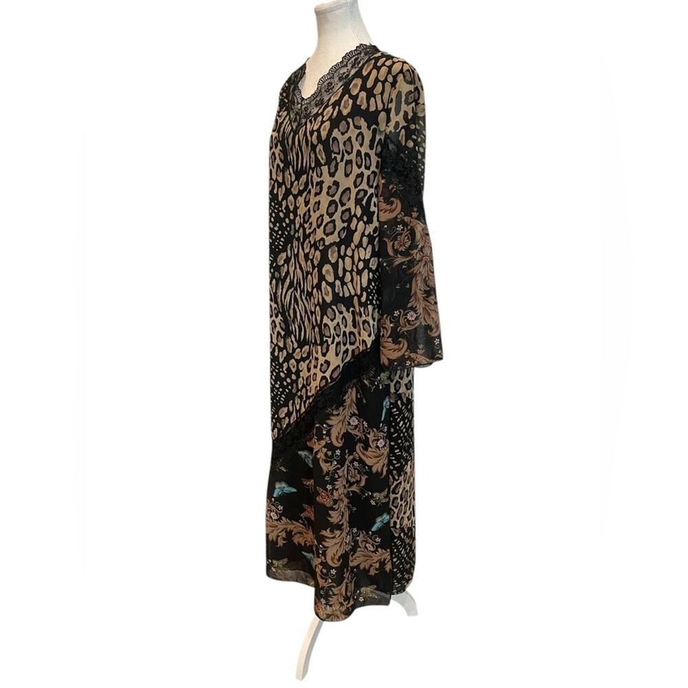 Jonquil Diane Samandi Nieman Marcus Butterfly Animal Print Lined Dress - Picture 4 of 12